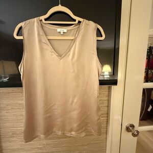 Reiss Women's Beige V-Neck Blouse